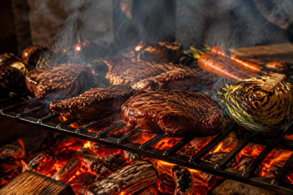AI illustration: Wood-fired Western cooking illustration