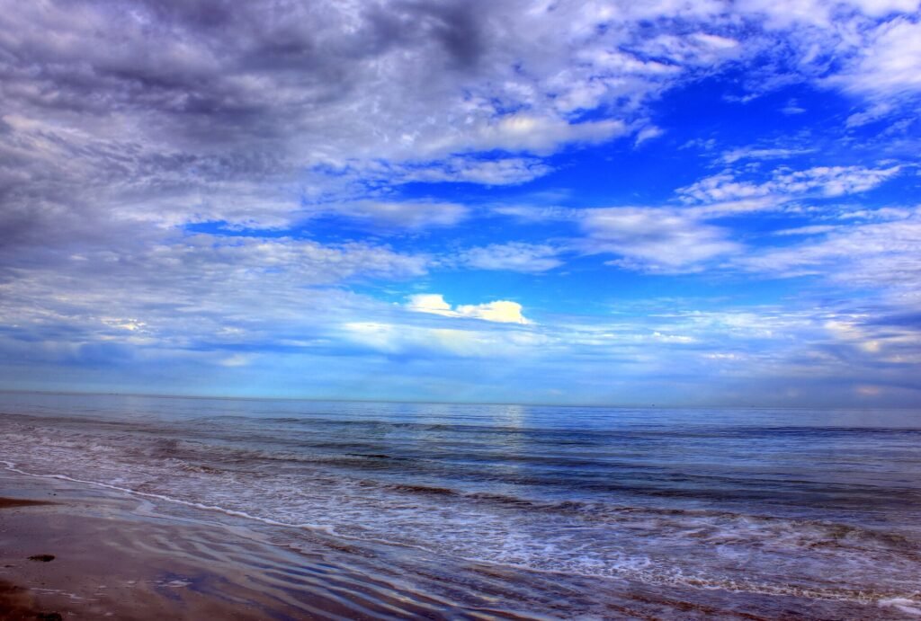 Gulf shoreline at Galveston Island State Park