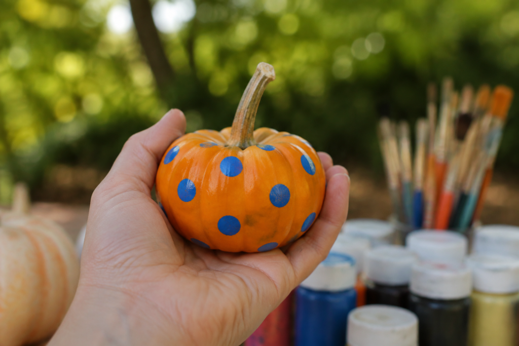 Autumn outdoor festival pumpkin decorating activity